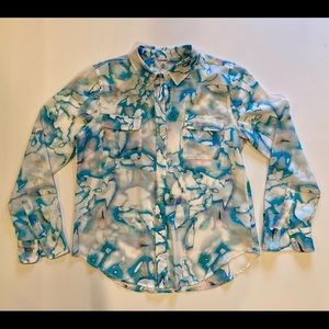 Calvin Klein Women’s Button Up Long Sleeve Shirt M